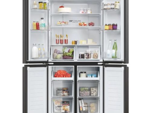 Tủ Lạnh 4 cánh Multi Doors Inverter 469 Lít Aqua AQR-M536XA(SL) 1 anh tu lanh 4 canh multi doors inverter 469 lit aqua aqr m536xasl