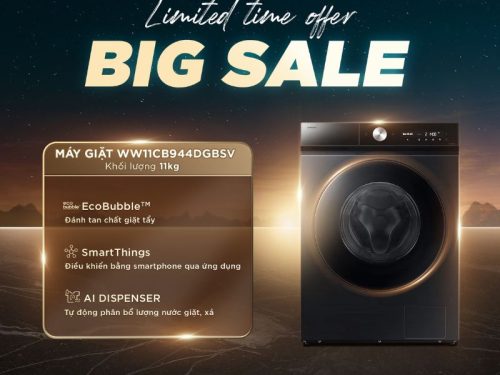 Máy Giặt Samsung Inverter 11 Kg WW11CB944DGBSV cửa trước