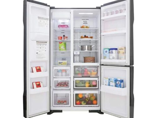 hinh anh tu lanh 3 canh side by side inverter 584 lit hitachi r fm800gpgv2 gbk