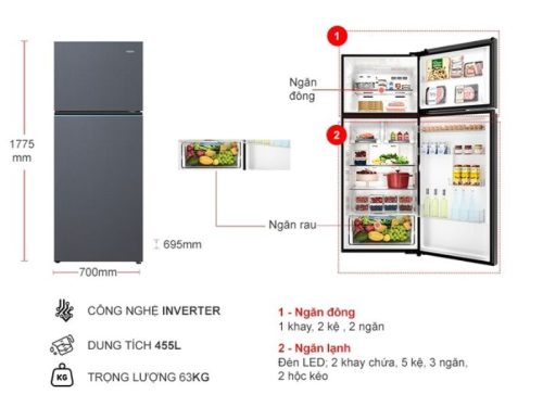 kich thuoc tu lanh 2 canh inverter 455 lit aqua aqr t518fasl