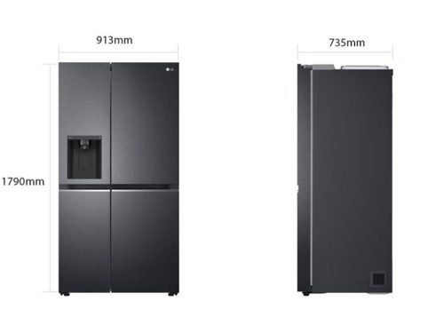 Tủ Lạnh 2 cánh side by side Inverter 635 Lít LG GR-D257WB 3 kich thuoc tu lanh 2 canh side by side inverter 635 lit lg gr d257wb