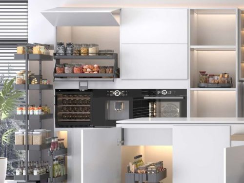 Hình ảnh Kệ nâng hạ Hafele 504.68.373 Imove R600mm