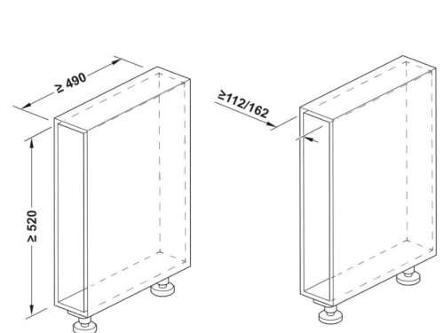 Kệ đựng gia vị Hafele 545.14.322 3 Kích thước Kệ đựng gia vị Hafele 545.14.322